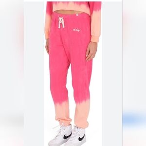 Hurley Pink and Peach Tie-Dye Sweatpants, Size Small, N̈WT